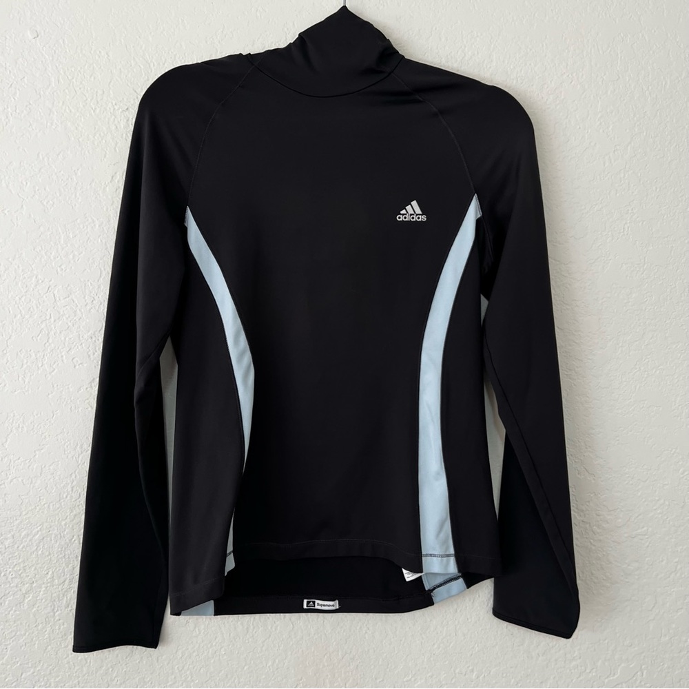 Adidas Gray & Blue Clima365 Hooded‎ Supernova Pullover Top - Women’s Size Medium